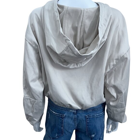 Zara Cropped Drawstring Hoodie Size M - Picture 10 of 11